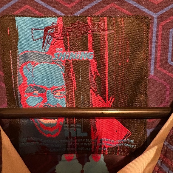 Men's Blue and Purple Retro Rifle Graphic Shirt - Picture 3 of 4